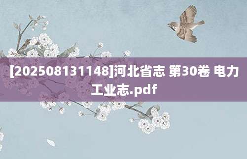 [202508131148]河北省志 第30卷 电力工业志.pdf