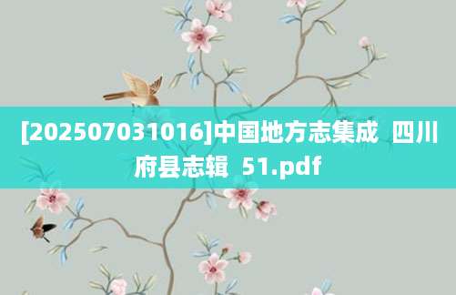 [202507031016]中国地方志集成  四川府县志辑  51.pdf