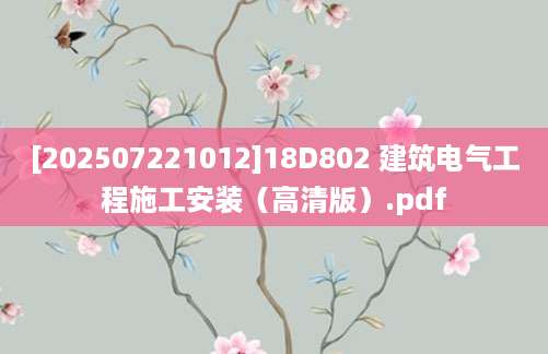 [202507221012]18D802 建筑电气工程施工安装（高清版）.pdf
