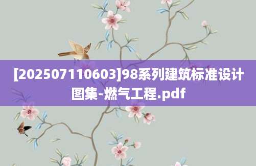 [202507110603]98系列建筑标准设计图集-燃气工程.pdf