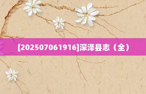 [202507061916]深泽县志（全）