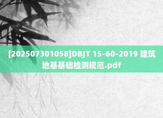 [202507301058]DBJT 15-60-2019 建筑地基基础检测规范.pdf