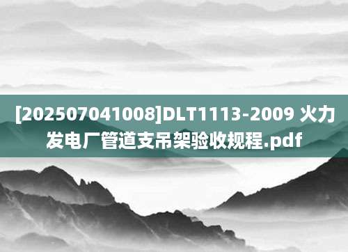 [202507041008]DLT1113-2009 火力发电厂管道支吊架验收规程.pdf