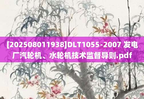 [202508011938]DLT1055-2007 发电厂汽轮机、水轮机技术监督导则.pdf
