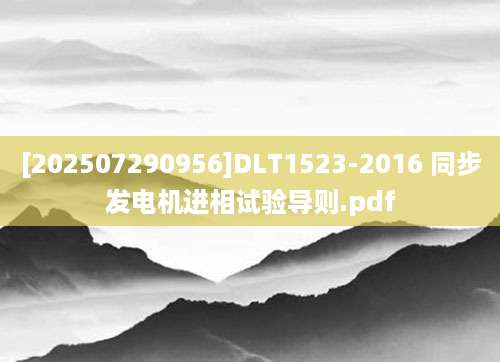 [202507290956]DLT1523-2016 同步发电机进相试验导则.pdf