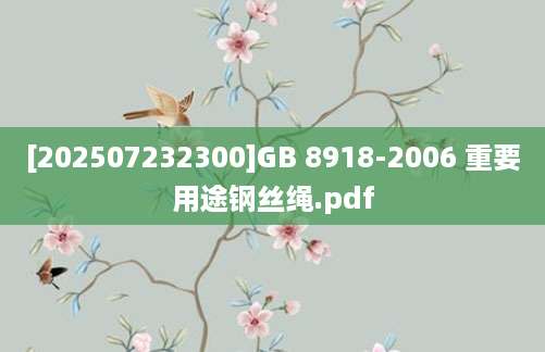 [202507232300]GB 8918-2006 重要用途钢丝绳.pdf