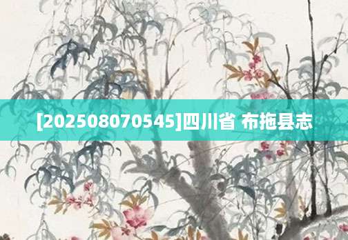 [202508070545]四川省 布拖县志