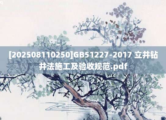 [202508110250]GB51227-2017 立井钻井法施工及验收规范.pdf