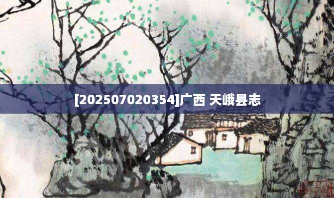 [202507020354]广西 天峨县志