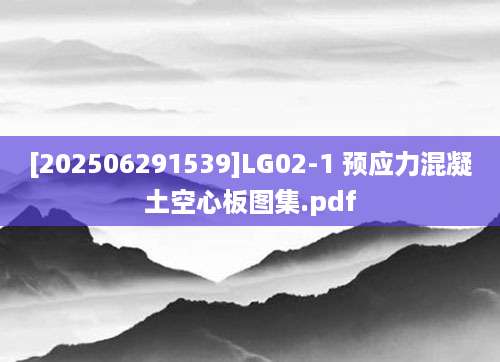 [202506291539]LG02-1 预应力混凝土空心板图集.pdf