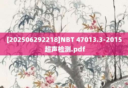 [202506292218]NBT 47013.3-2015 超声检测.pdf