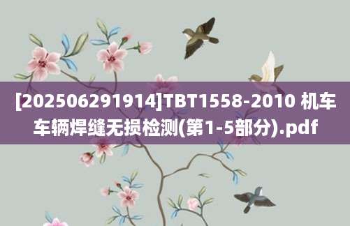 [202506291914]TBT1558-2010 机车车辆焊缝无损检测(第1-5部分).pdf