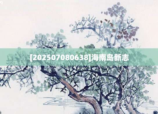 [202507080638]海南岛新志