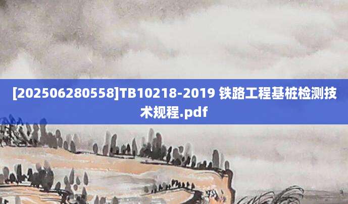 [202506280558]TB10218-2019 铁路工程基桩检测技术规程.pdf