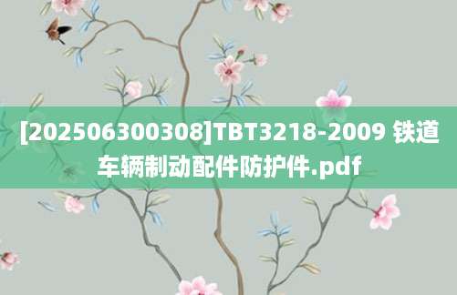 [202506300308]TBT3218-2009 铁道车辆制动配件防护件.pdf