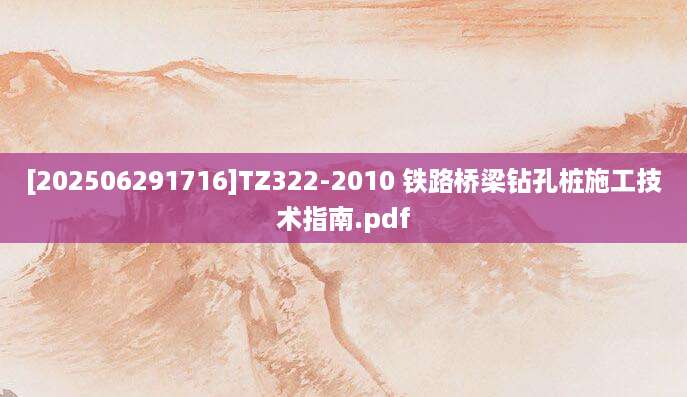 [202506291716]TZ322-2010 铁路桥梁钻孔桩施工技术指南.pdf