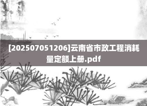 [202507051206]云南省市政工程消耗量定额上册.pdf