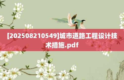 [202508210549]城市道路工程设计技术措施.pdf