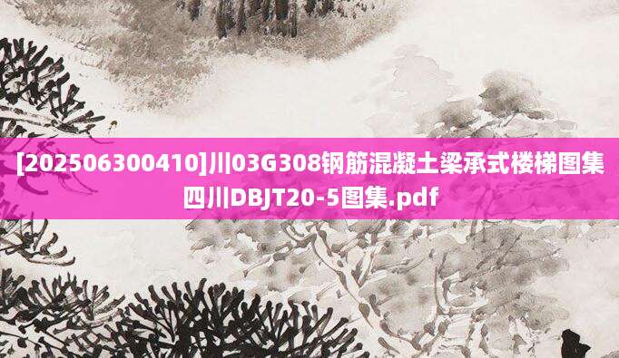 [202506300410]川03G308钢筋混凝土梁承式楼梯图集四川DBJT20-5图集.pdf