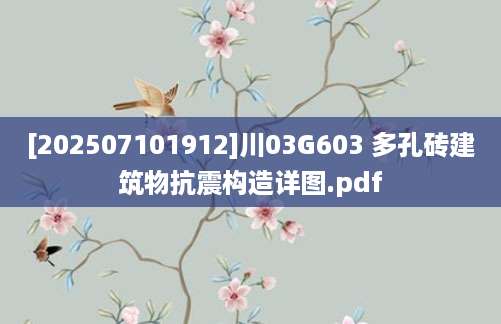 [202507101912]川03G603 多孔砖建筑物抗震构造详图.pdf