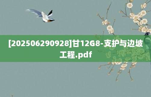 [202506290928]甘12G8-支护与边坡工程.pdf
