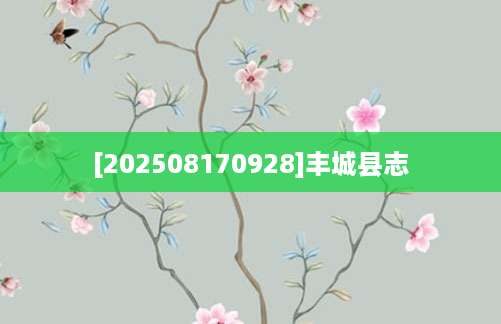 [202508170928]丰城县志