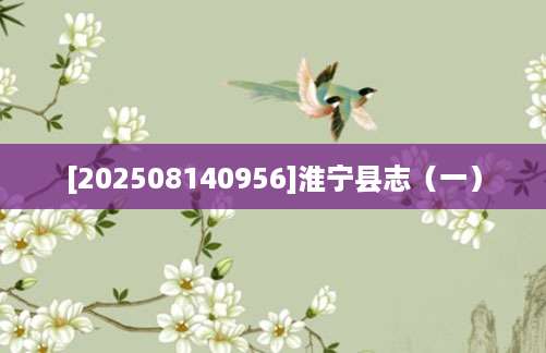 [202508140956]淮宁县志（一）