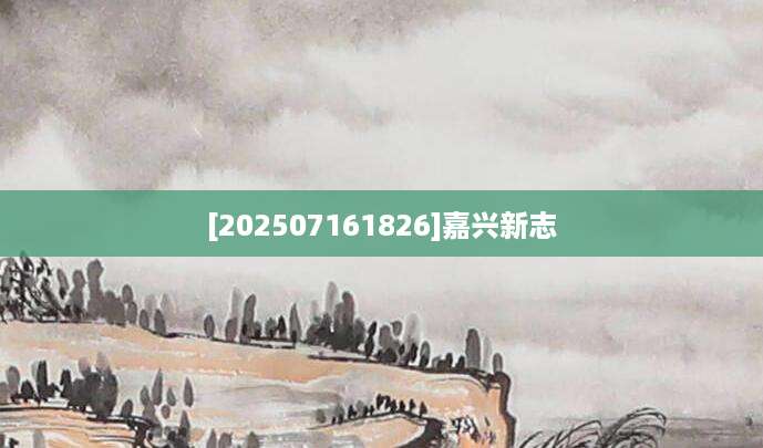 [202507161826]嘉兴新志