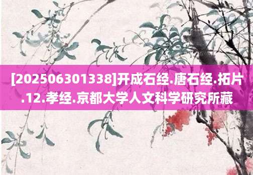 [202506301338]开成石经.唐石经.拓片.12.孝经.京都大学人文科学研究所藏