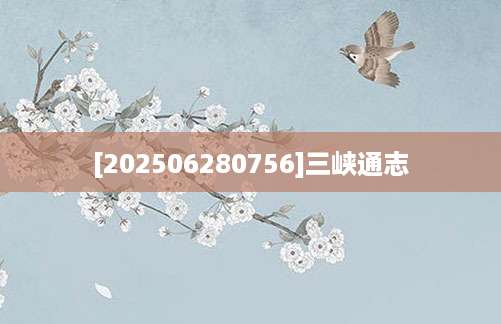 [202506280756]三峡通志