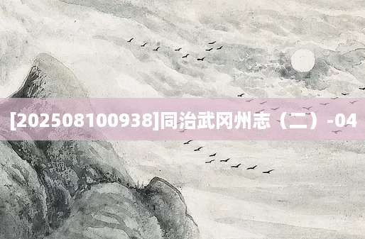 [202508100938]同治武冈州志（二）-04