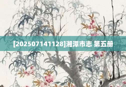 [202507141128]湘潭市志 第五册