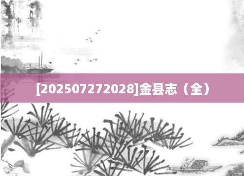 [202507272028]金县志（全）