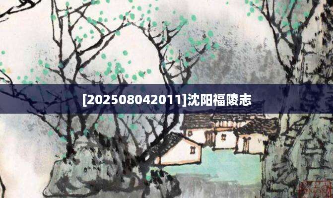 [202508042011]沈阳福陵志