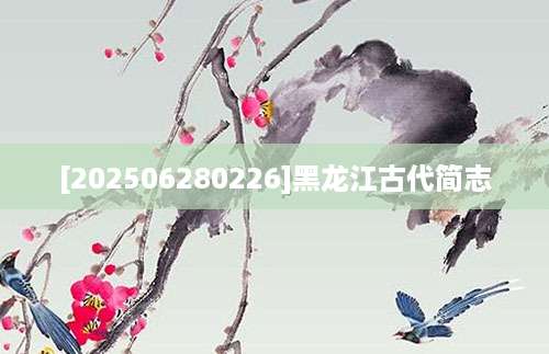 [202506280226]黑龙江古代简志