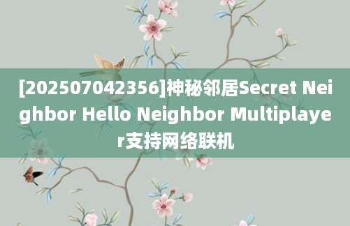 [202507042356]神秘邻居Secret Neighbor Hello Neighbor Multiplayer支持网络联机