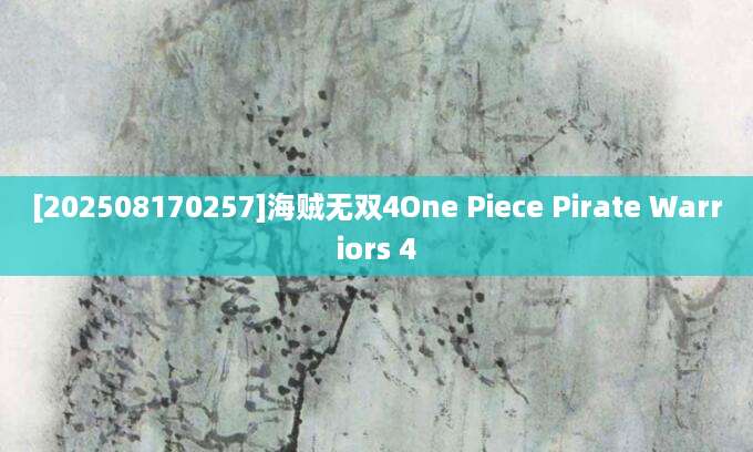 [202508170257]海贼无双4One Piece Pirate Warriors 4