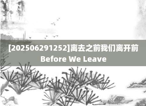 [202506291252]离去之前我们离开前Before We Leave