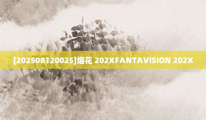 [202508120025]烟花 202XFANTAVISION 202X
