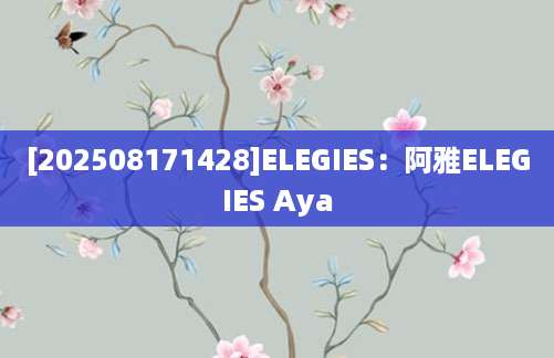 [202508171428]ELEGIES：阿雅ELEGIES Aya