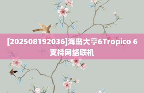 [202508192036]海岛大亨6Tropico 6支持网络联机