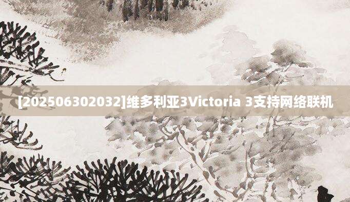 [202506302032]维多利亚3Victoria 3支持网络联机