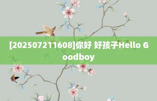 [202507211608]你好 好孩子Hello Goodboy