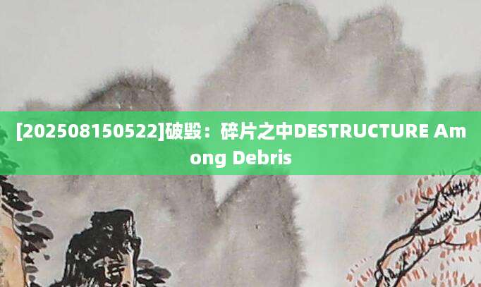 [202508150522]破毁：碎片之中DESTRUCTURE Among Debris