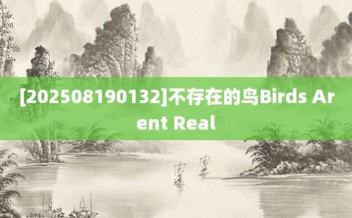 [202508190132]不存在的鸟Birds Arent Real