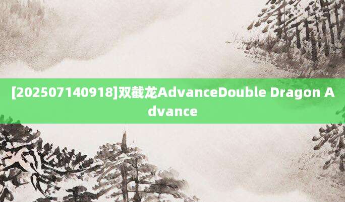 [202507140918]双截龙AdvanceDouble Dragon Advance