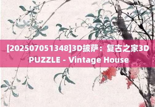 [202507051348]3D披萨：复古之家3D PUZZLE - Vintage House