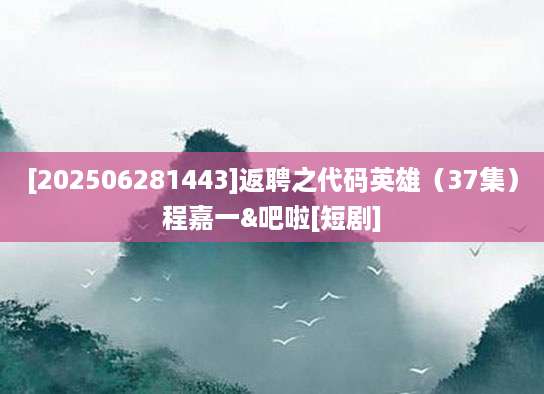 [202506281443]返聘之代码英雄（37集）程嘉一&吧啦[短剧]