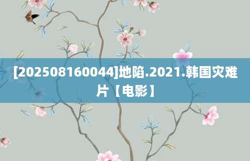 [202508160044]地陷.2021.韩国灾难片【电影】