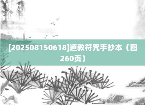 [202508150618]道教符咒手抄本（图260页）